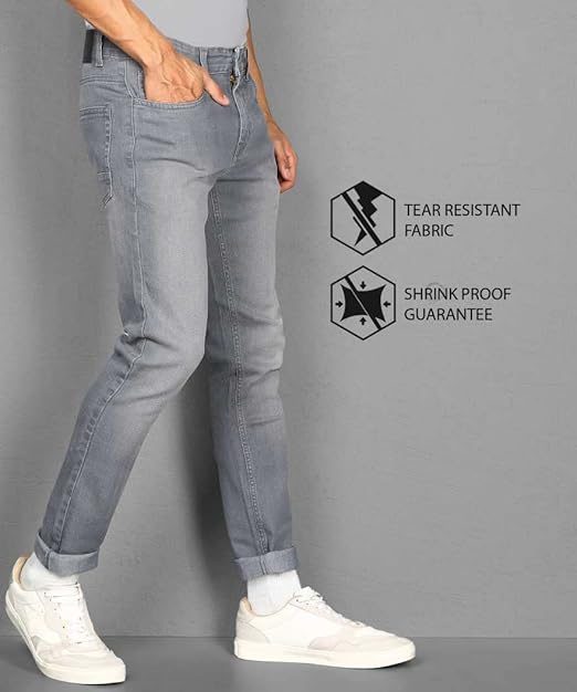 Billford Men Jeans | Stylish Slim Fit Grey Denim for Modern Men | Tear Resistant & Shrink Proof - Image 5