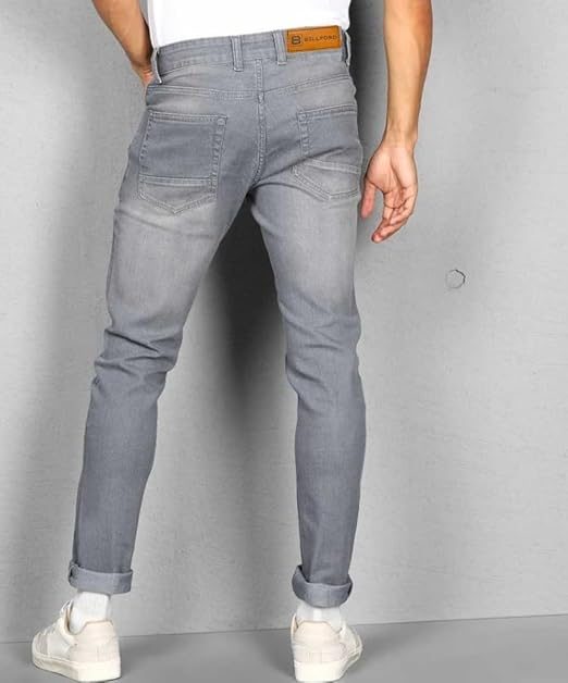 Billford Men Jeans | Stylish Slim Fit Grey Denim for Modern Men | Tear Resistant & Shrink Proof - Image 2