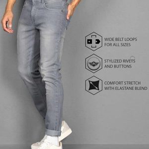 Billford Men Jeans | Stylish Slim Fit Grey Denim for Modern Men | Tear Resistant & Shrink Proof Billford Men Jeans | Stylish Slim Fit Grey Denim for Modern Men | Tear Resistant & Shrink Proof