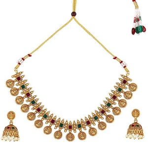 Fashion Frill Pearl & Gold-Plated Temple Necklace Set – Elegant Traditional Jewelry for Women (70% OFF) Fashion Frill Pearl & Gold-Plated Temple Necklace Set – Elegant Traditional Jewelry for Women (70% OFF)