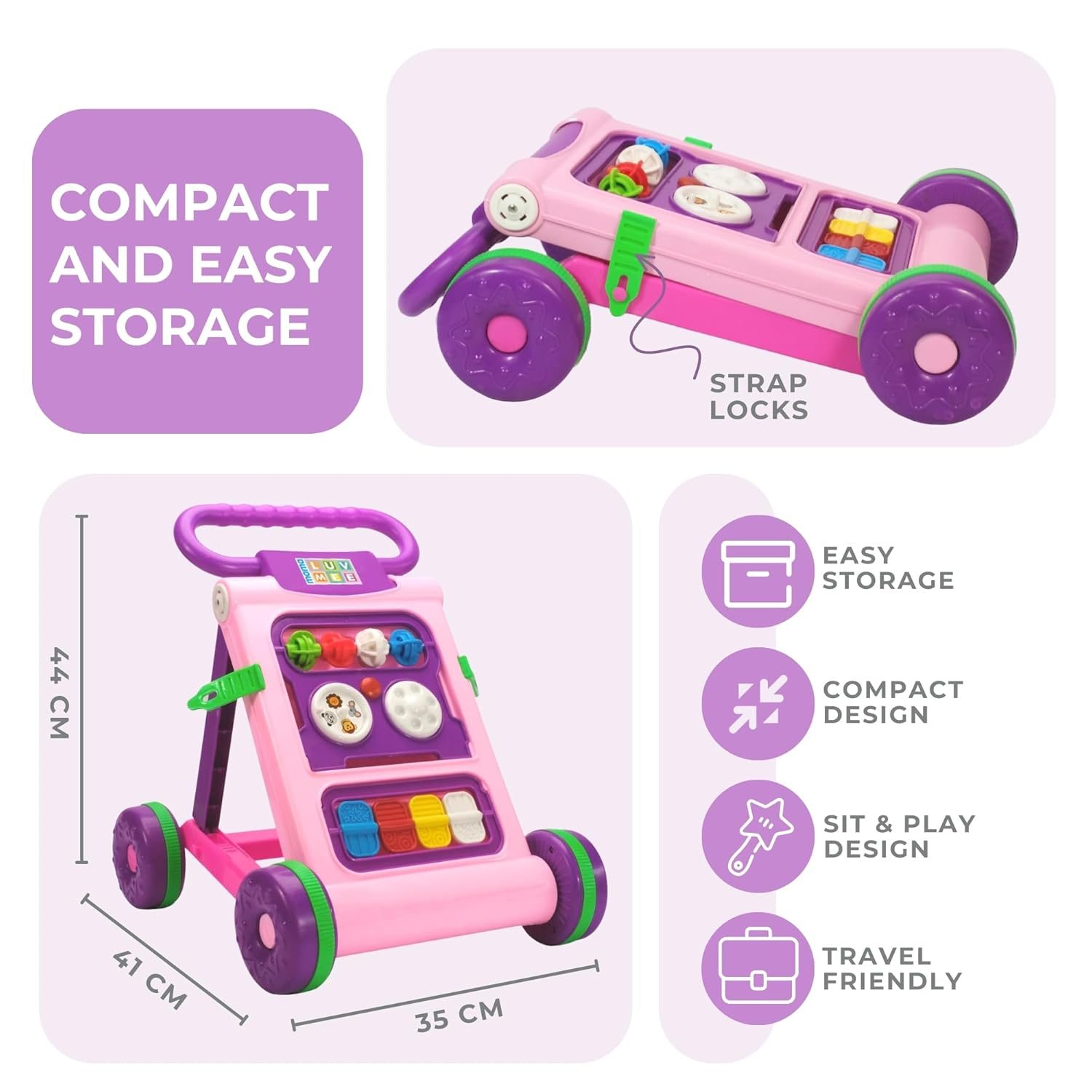 Baby Activity Walker Learning Push Walker for Babies 6 to 18 Months - Image 2