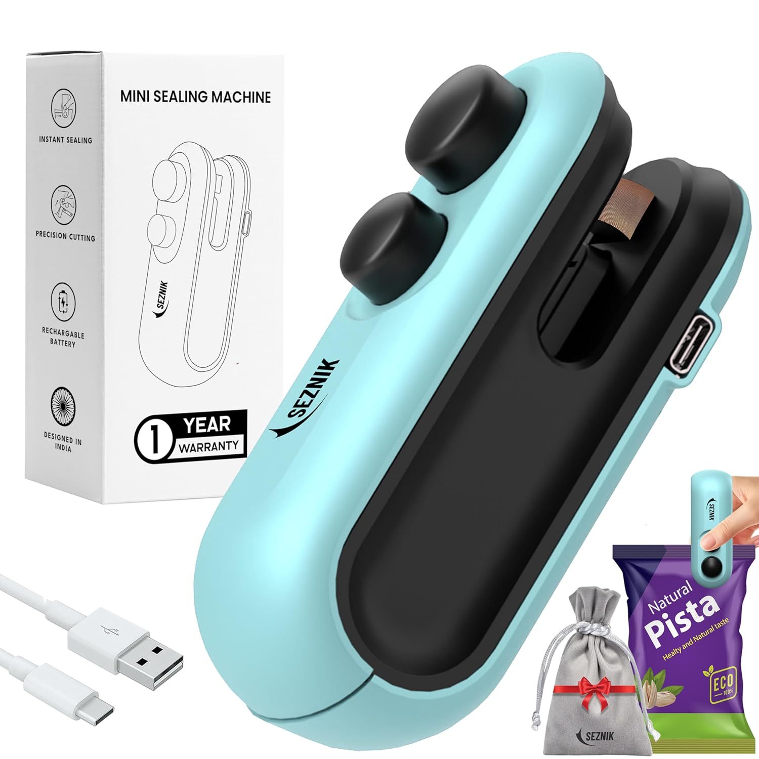 Portable Mini Sealing Machine, Handheld Packet Sealer for Food, Snacks, Chips - Image 2