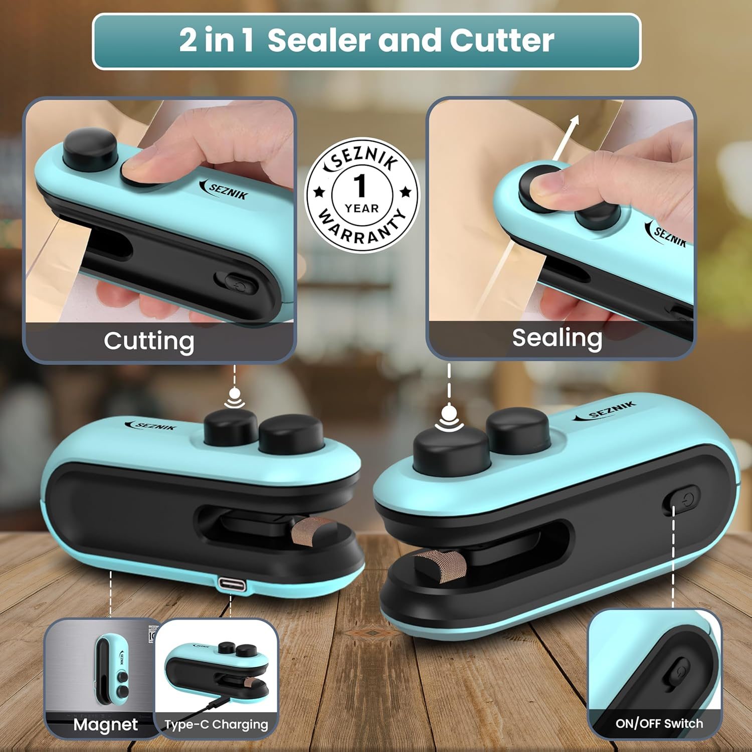 Portable Mini Sealing Machine, Handheld Packet Sealer for Food, Snacks, Chips - Image 4